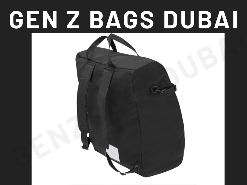 Studio photo of a premium car seat transport bag for travel
