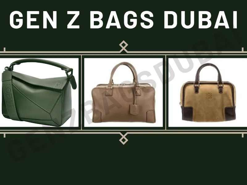Loewe vintage Puzzle bag in khaki calfskin leather with geometric design and subtle anagram logo
