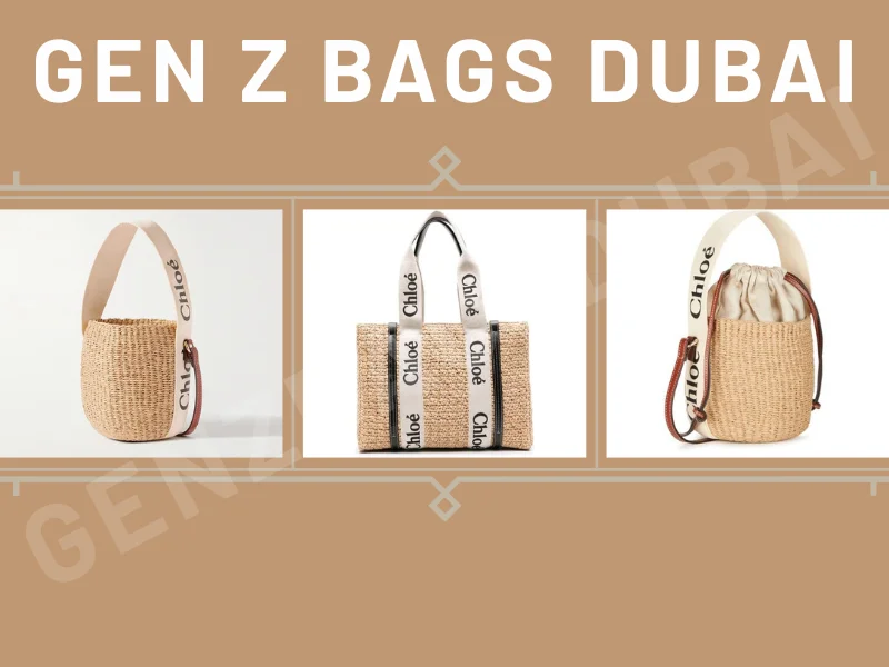 Panier Chloe Woody straw bag in natural finish with signature ribbon handles – luxury summer accessory