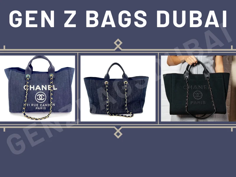 Chanel denim tote bag in classic Deauville style – iconic casual luxury shoulder tote with chain straps and signature CC logo