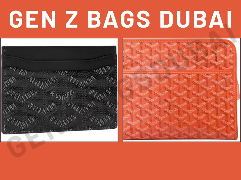 Authentic Goyard Pochette Nero Jet Black edition showing deep monochrome chevron texture, hand-painted details and premium leather trim