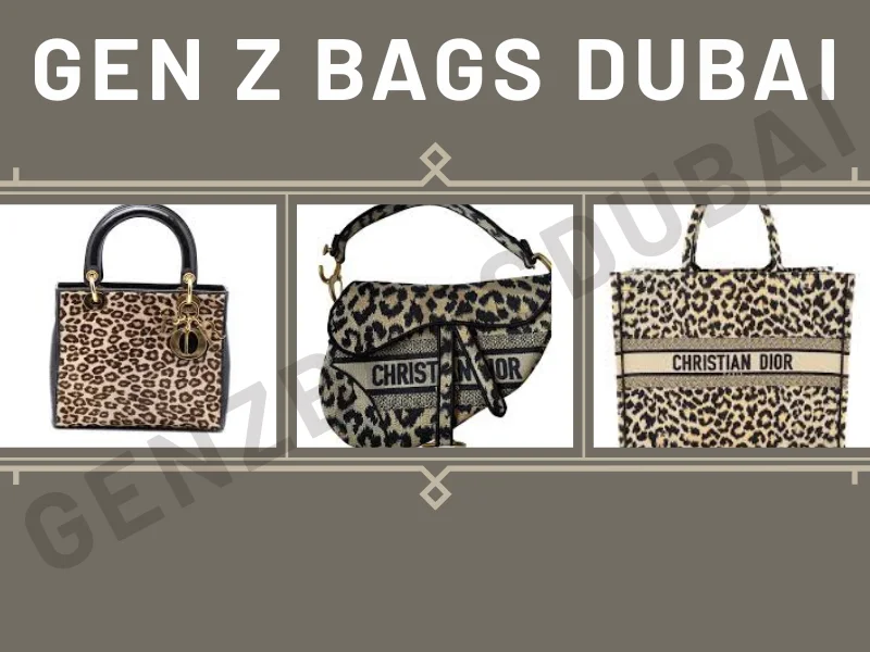 Dior leopard bag in classic Lady Dior style with bold animal print canvas and signature gold hardware details.