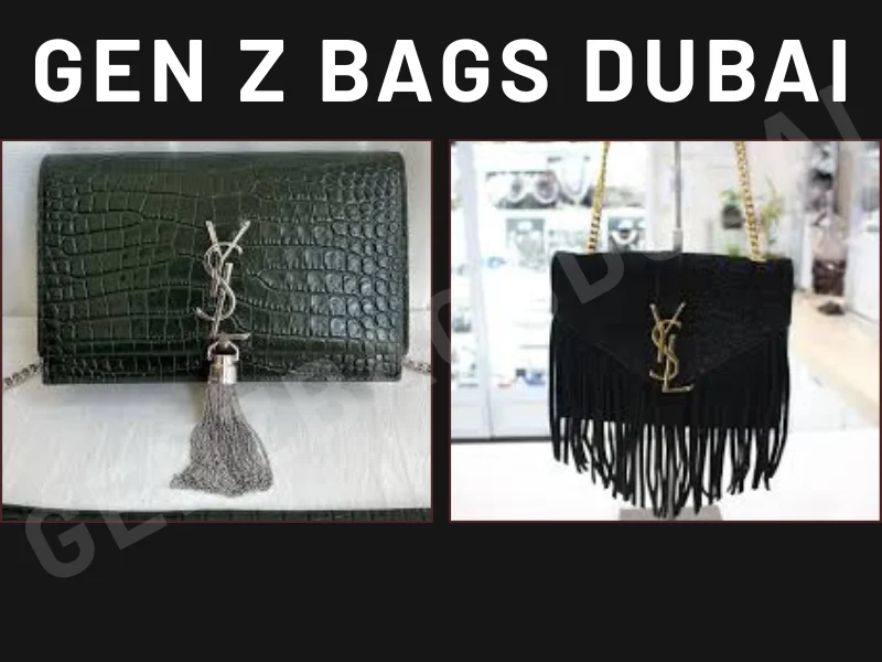 Elegant YSL fringe bag with signature swaying fringe detail on luxury chain strap