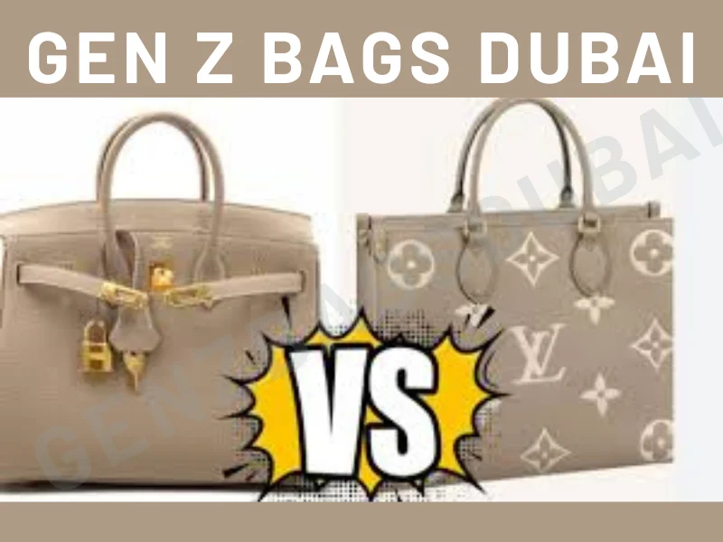 Hermès and Louis Vuitton iconic luxury handbags displayed side by side